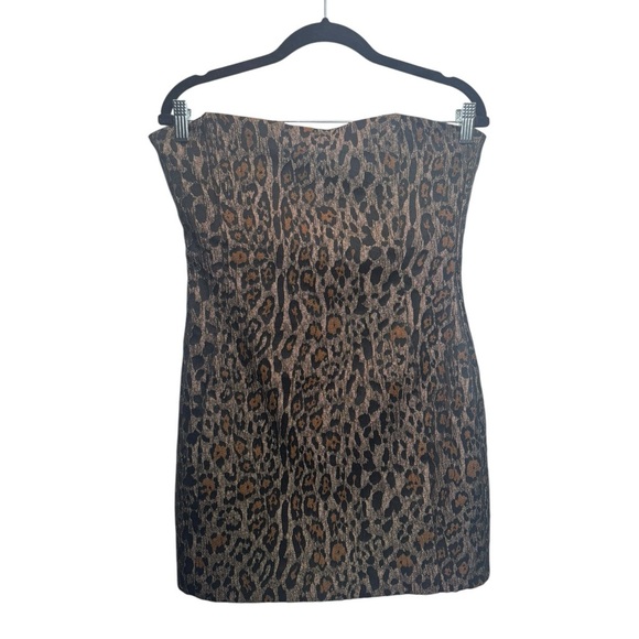 Ksubi Three AM Strapless Leopard Jacquard Dress - Size M - Picture 6 of 7